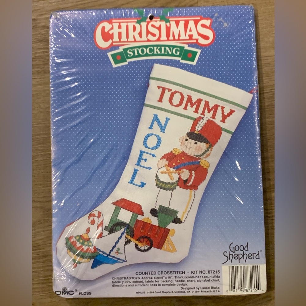 Christmas Stocking Cross Stitch Kit Hood Shepherd 87215 14 count Never Opened